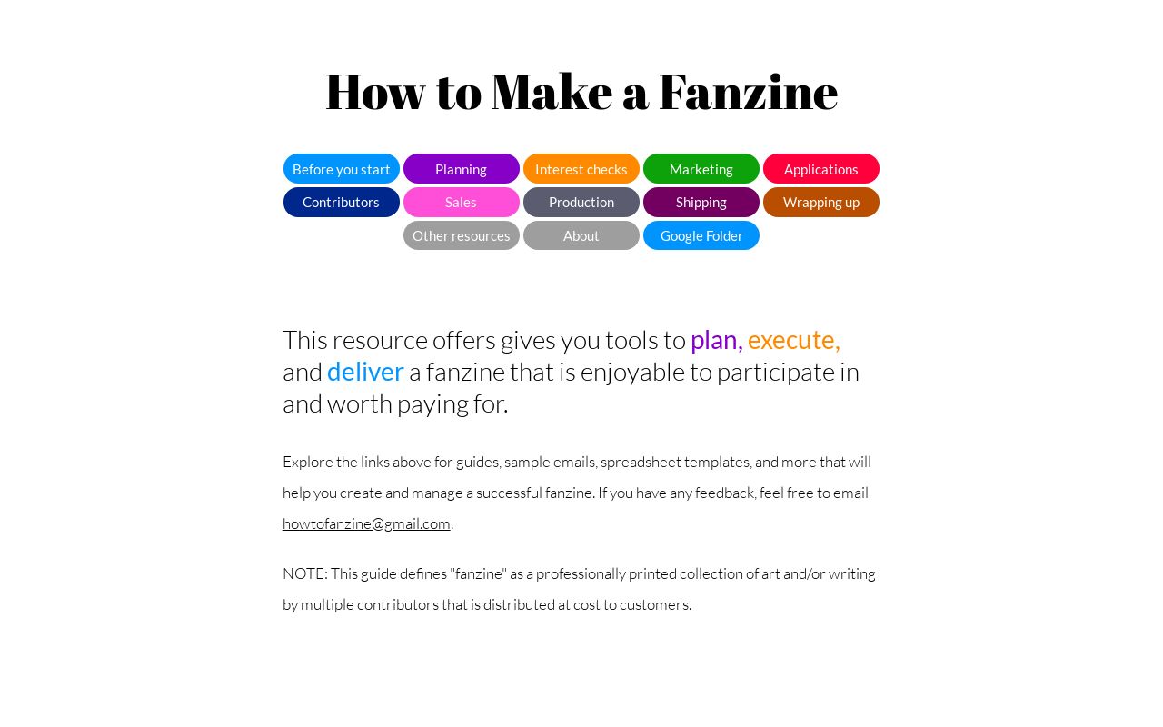 How to Make a Fanzine